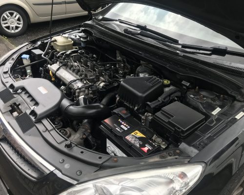 engine bay clean mobile car valet now glasgow black Toyota oil leak